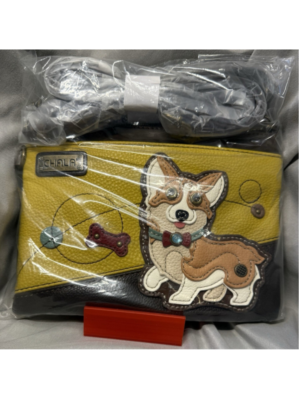 NWT CHALA CORGI DOG MINI CROSSBODY CELL PHONE PURSE BAG CONVERTIBLE